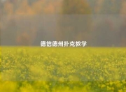 德信德州扑克教学
