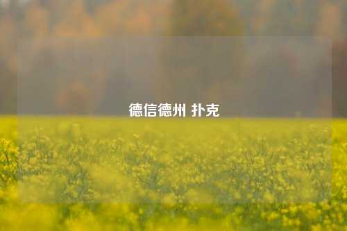 德信德州 扑克