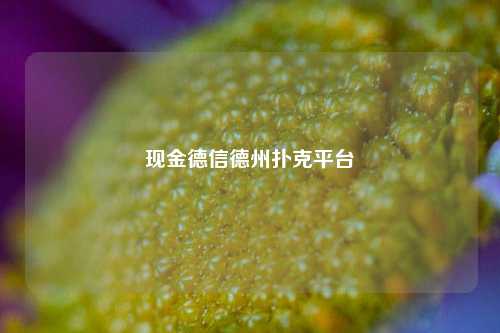 现金德信德州扑克平台