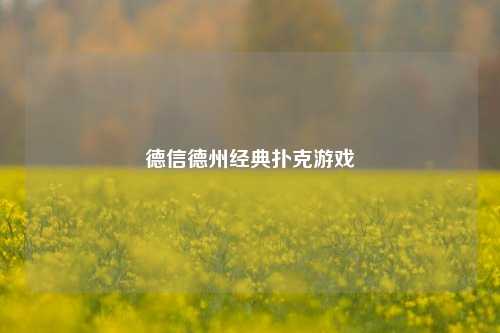 德信德州经典扑克游戏