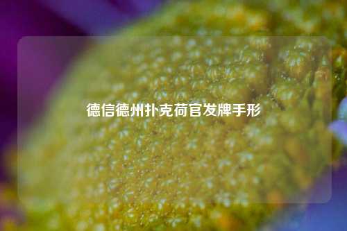 德信德州扑克荷官发牌手形